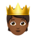 🫅🏾 person with crown: medium-dark skin tone display on Apple